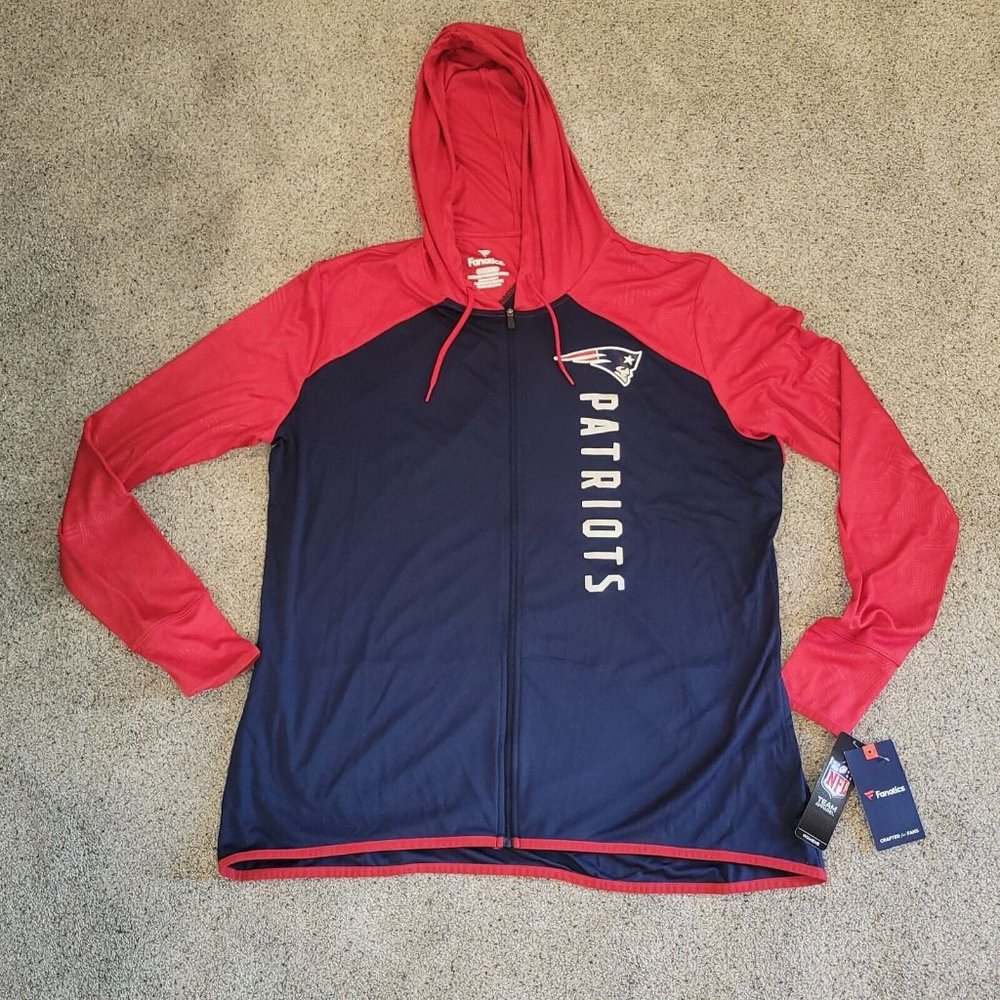 NWT Womens Fanatics Full Zip New England Patriots Hoodie Size XL Football